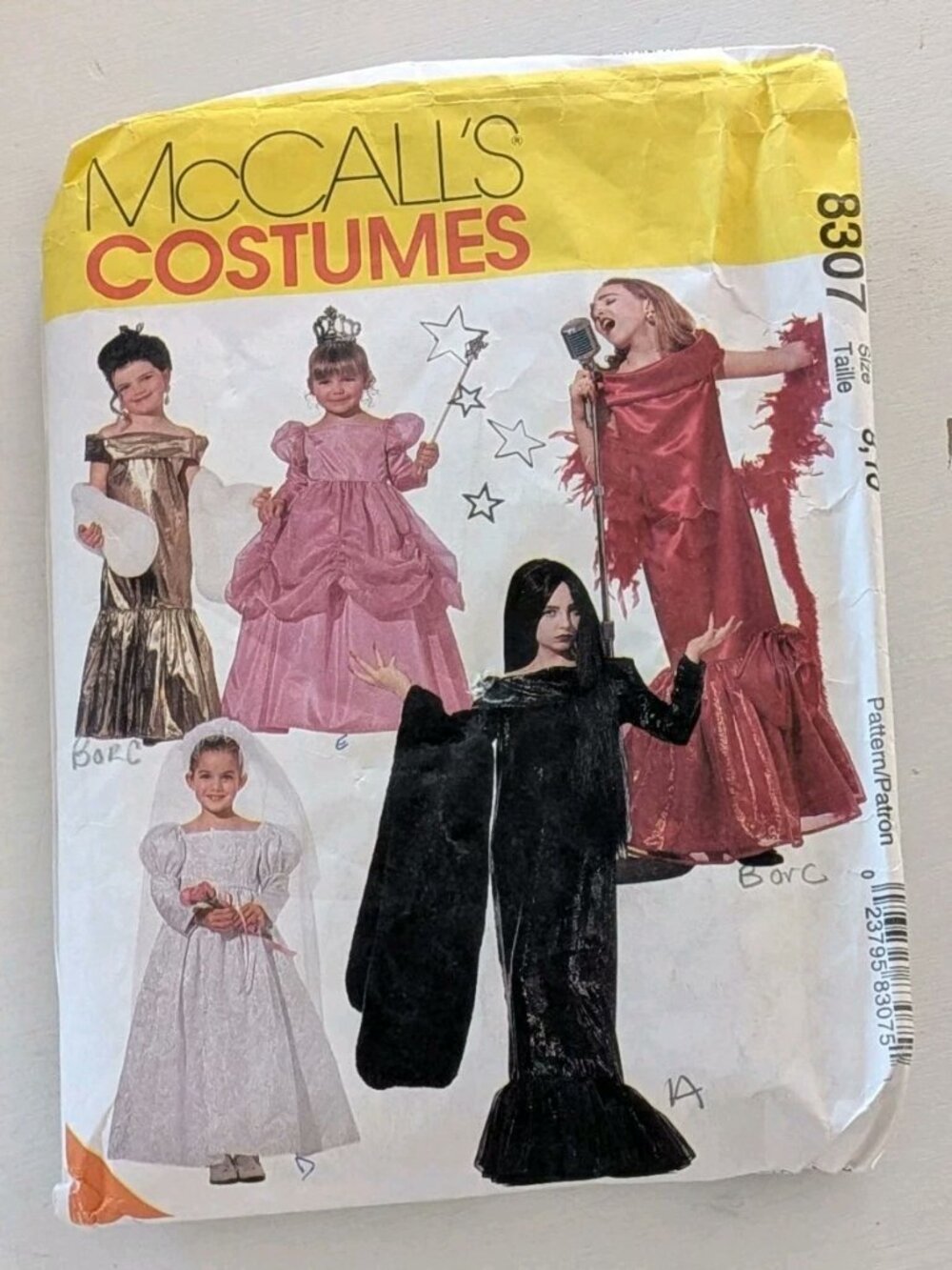 Princess Witch Angel Fairy Size 8-10 McCalls 8307 Costume Sewing Pattern